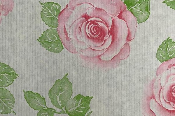 54690 Kraftpapier "Rose of Roses" Rot auf Weiss 50 cm